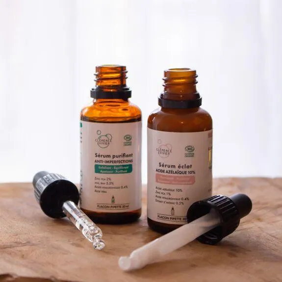 Clemence et vivien serum anti-imperfections purifiant bio vegan peau mixte grasse