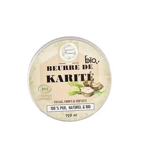 Cocoon Essence beurre de karite pur bio visage corps cheveux nourrissant Beurre de Karité Bio Cocoon'Essence